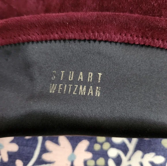 **Stuart Weitzman Suede Lowlands Burgundy Women's Size 4.5 - Picture 10 of 12